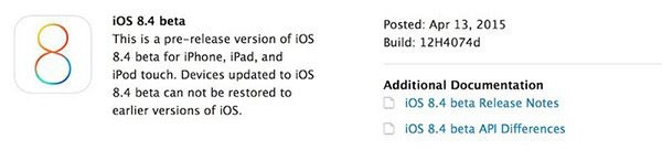 苹果iOS8.4 Beta版